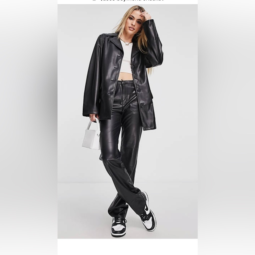 Vintage Boyfriend Vegan Leather Jacket